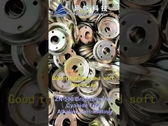 Bahan Kimia Pelapis Seng Alkalin Bebas Sianida Pencerah Pelapisan Ketangguhan Yang Baik ZN-500